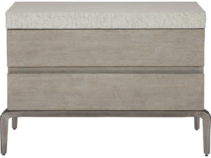 Ritter 2-Drawer Nightstand with Concrete Top and USB Charger
