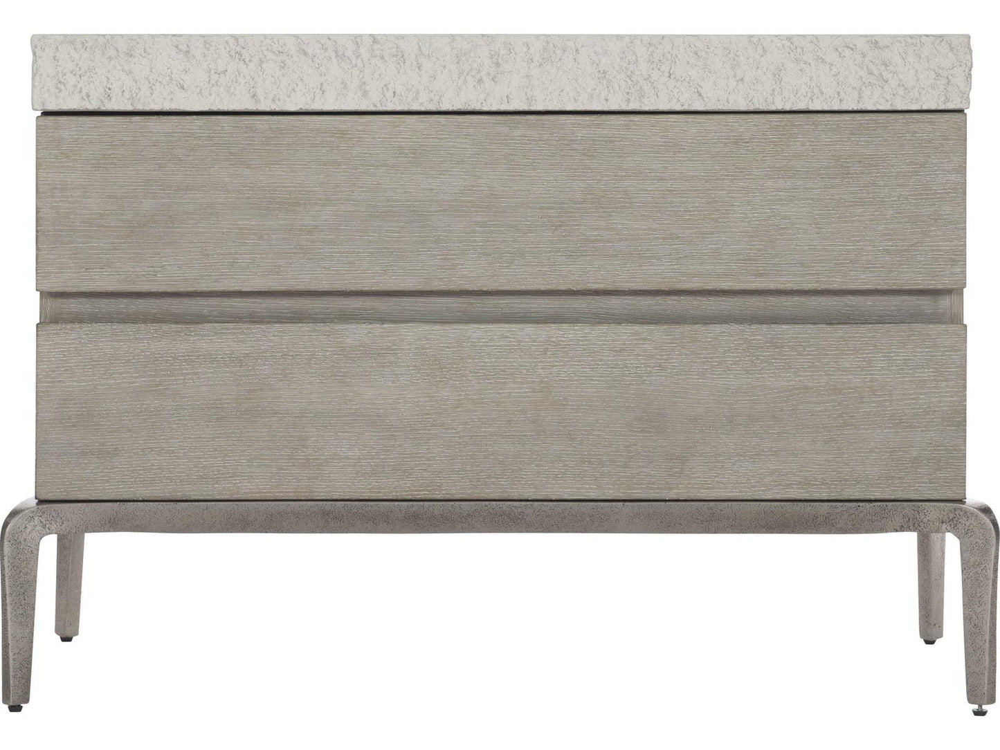 Ritter 2-Drawer Nightstand with Concrete Top and USB Charger
