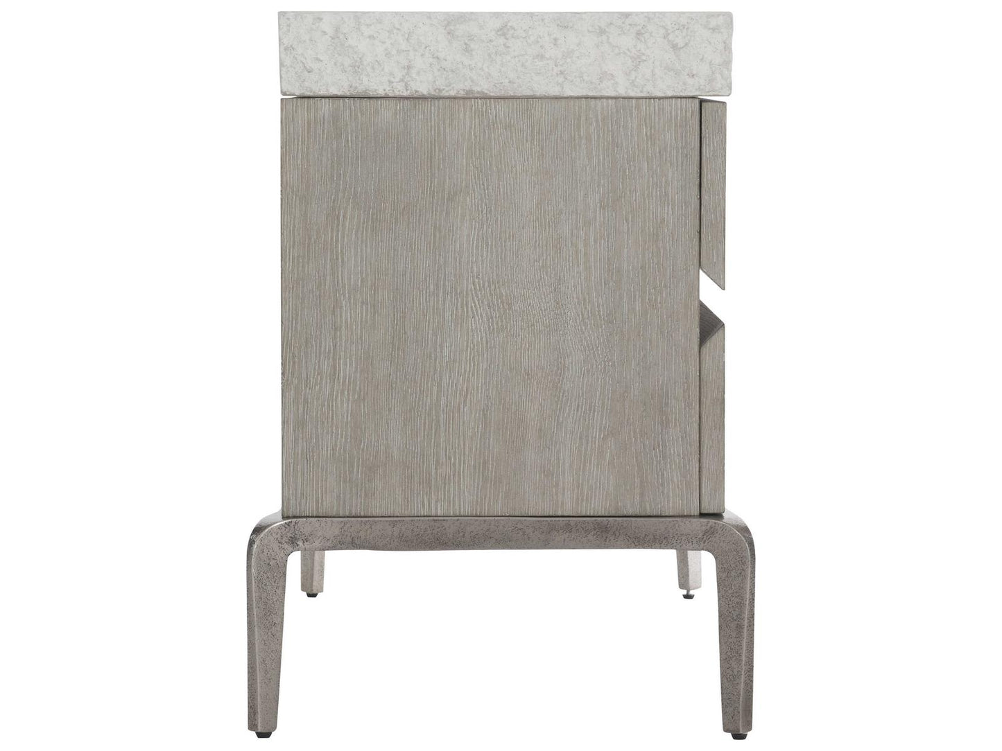 Ritter 2-Drawer Nightstand with Concrete Top and USB Charger