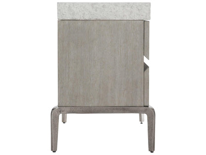 Ritter 2-Drawer Nightstand with Concrete Top and USB Charger