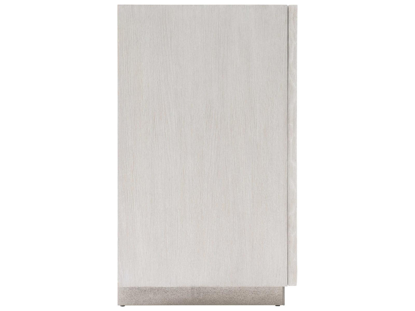 Solaria Entertainment Credenza Weathered Bone Shiny Nickel