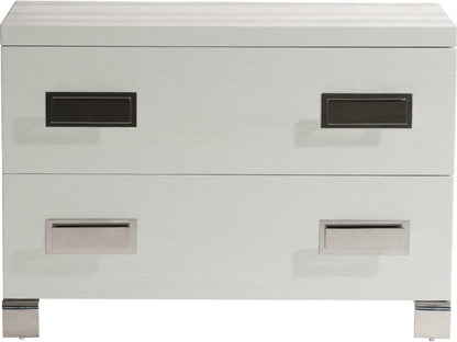Coro 2-Drawer Nightstand in Azucar White