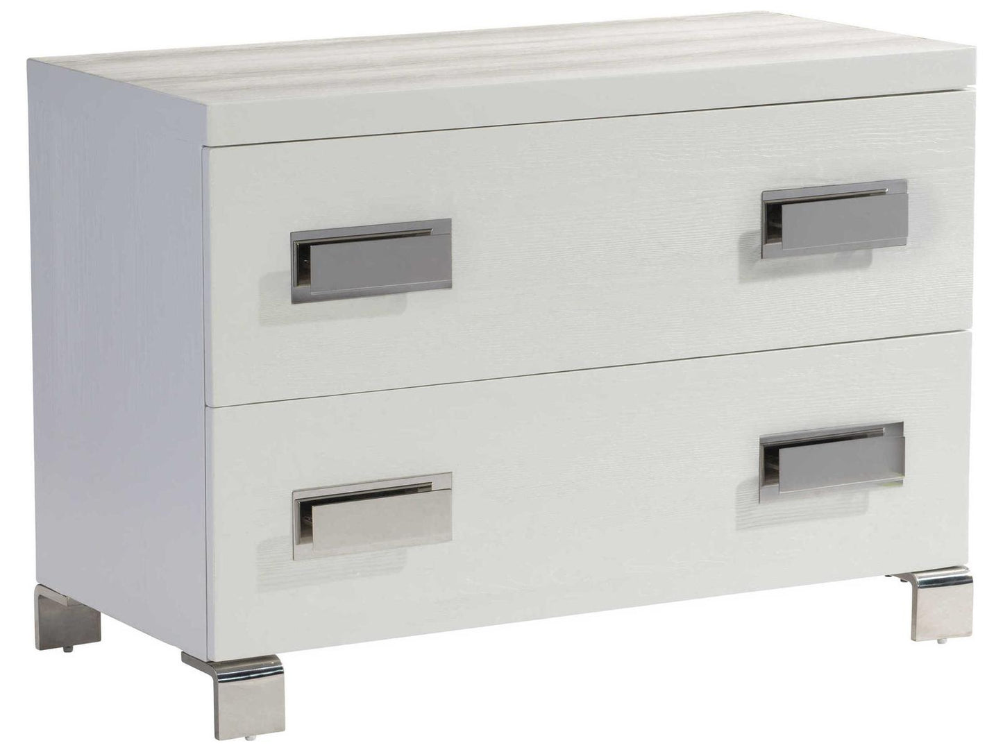 Coro 2-Drawer Nightstand in Azucar White