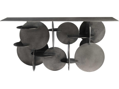 Tribus Console Table with Graphite Cast Aluminum Base