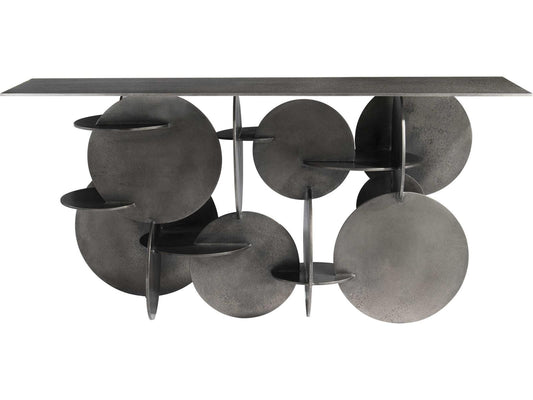Tribus Console Table with Graphite Cast Aluminum Base