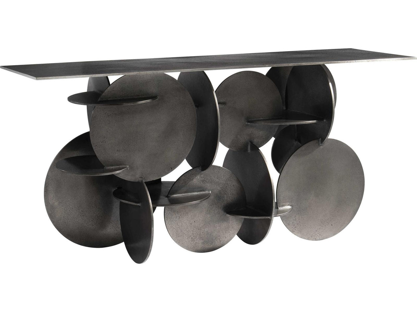 Tribus Console Table with Graphite Cast Aluminum Base