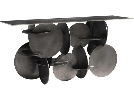 Tribus Console Table with Graphite Cast Aluminum Base