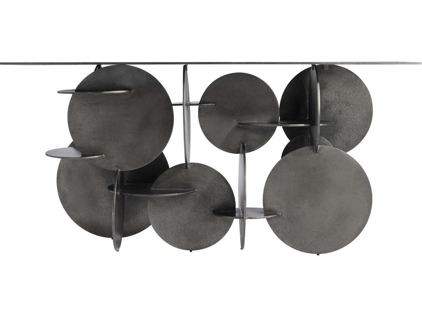 Tribus Console Table with Graphite Cast Aluminum Base