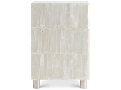 Salka 3-Drawer Nightstand with Selenite Accents and USB Charging