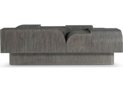 Basi Rectangle Coffee Table in Mahogany and Mixed Metal Bracken Finish