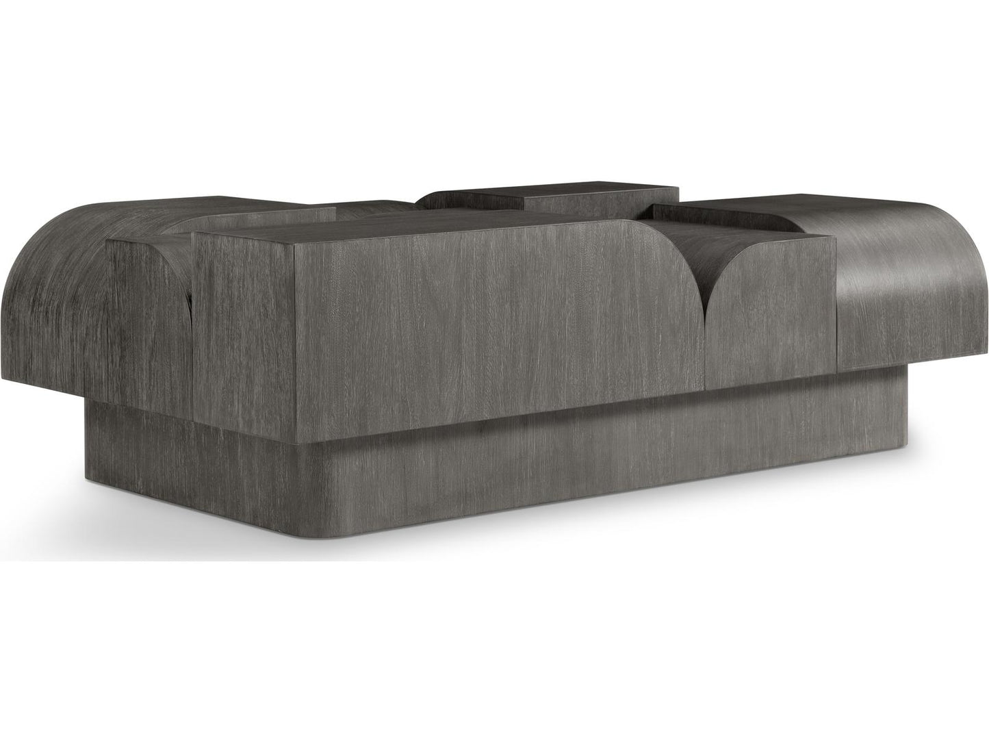 Basi Rectangle Coffee Table in Mahogany and Mixed Metal Bracken Finish