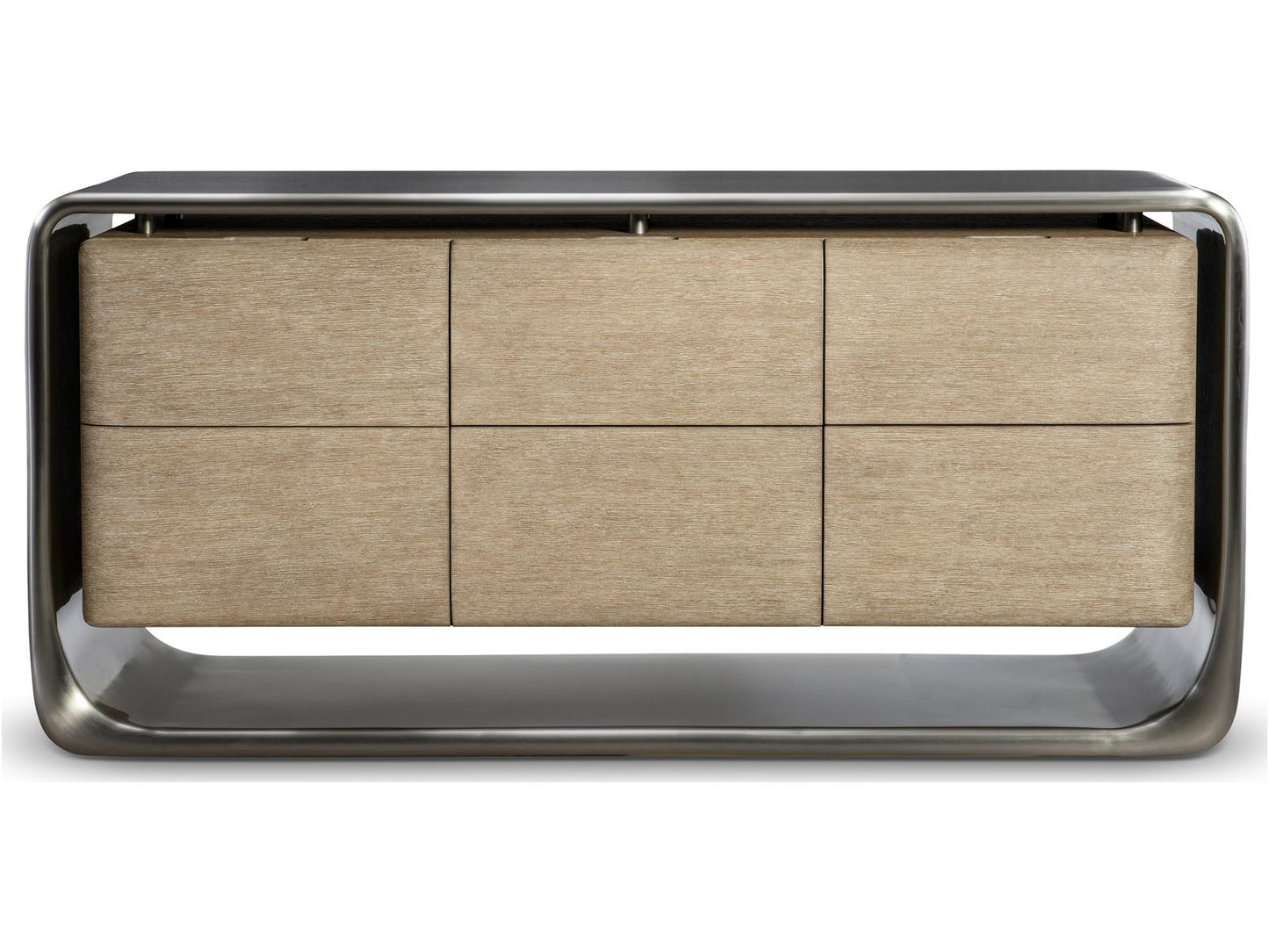 Lomond 6-Drawer Dresser in Tarnished Nickel and Trevin