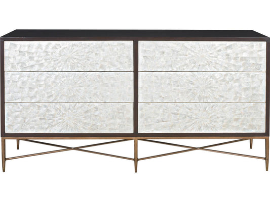 Adagio 6-Drawer Dresser in Espresso with Capiz Shell Fronts