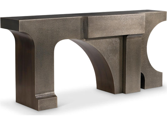 Argos Console Table German Silver with Aged Brass Finish