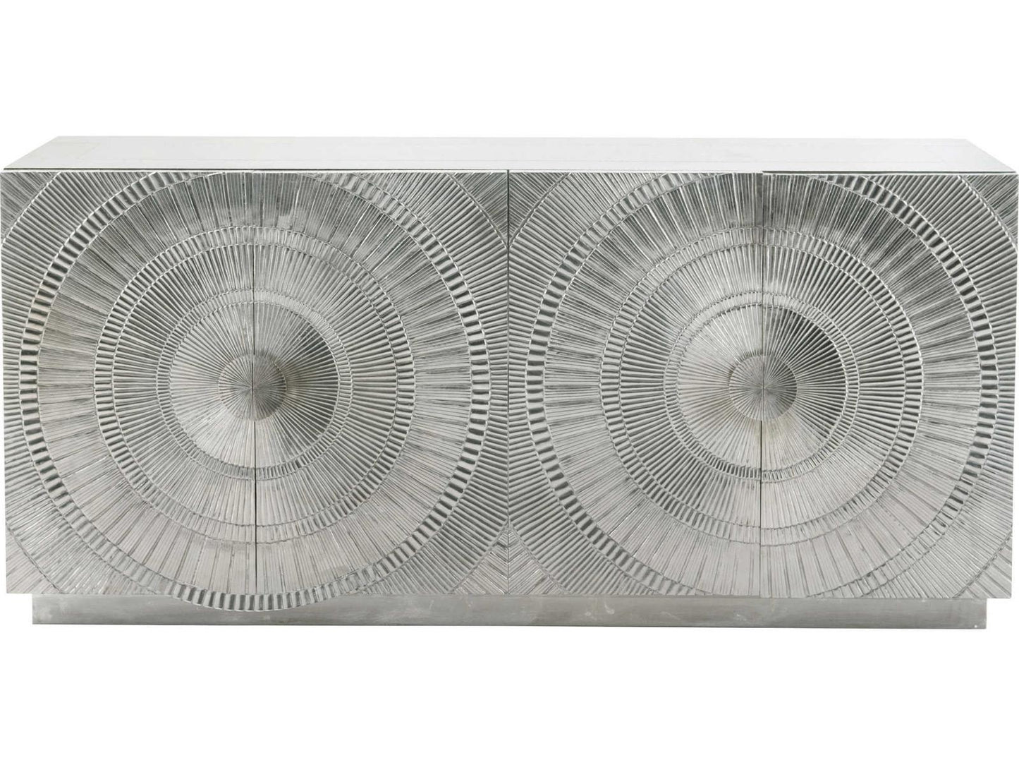 Interiors Barcelona 72-Inch Entertainment Credenza in German Silver