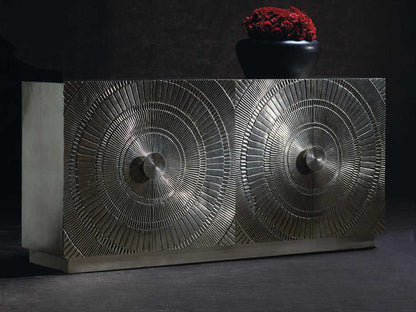 Interiors Barcelona 72-Inch Entertainment Credenza in German Silver