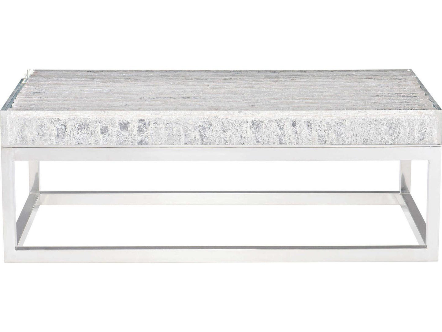 Interiors Arctic Square Coffee Table with Acrylic Top and Stainless Steel Base