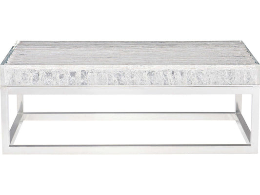 Interiors Arctic Square Coffee Table with Acrylic Top and Stainless Steel Base