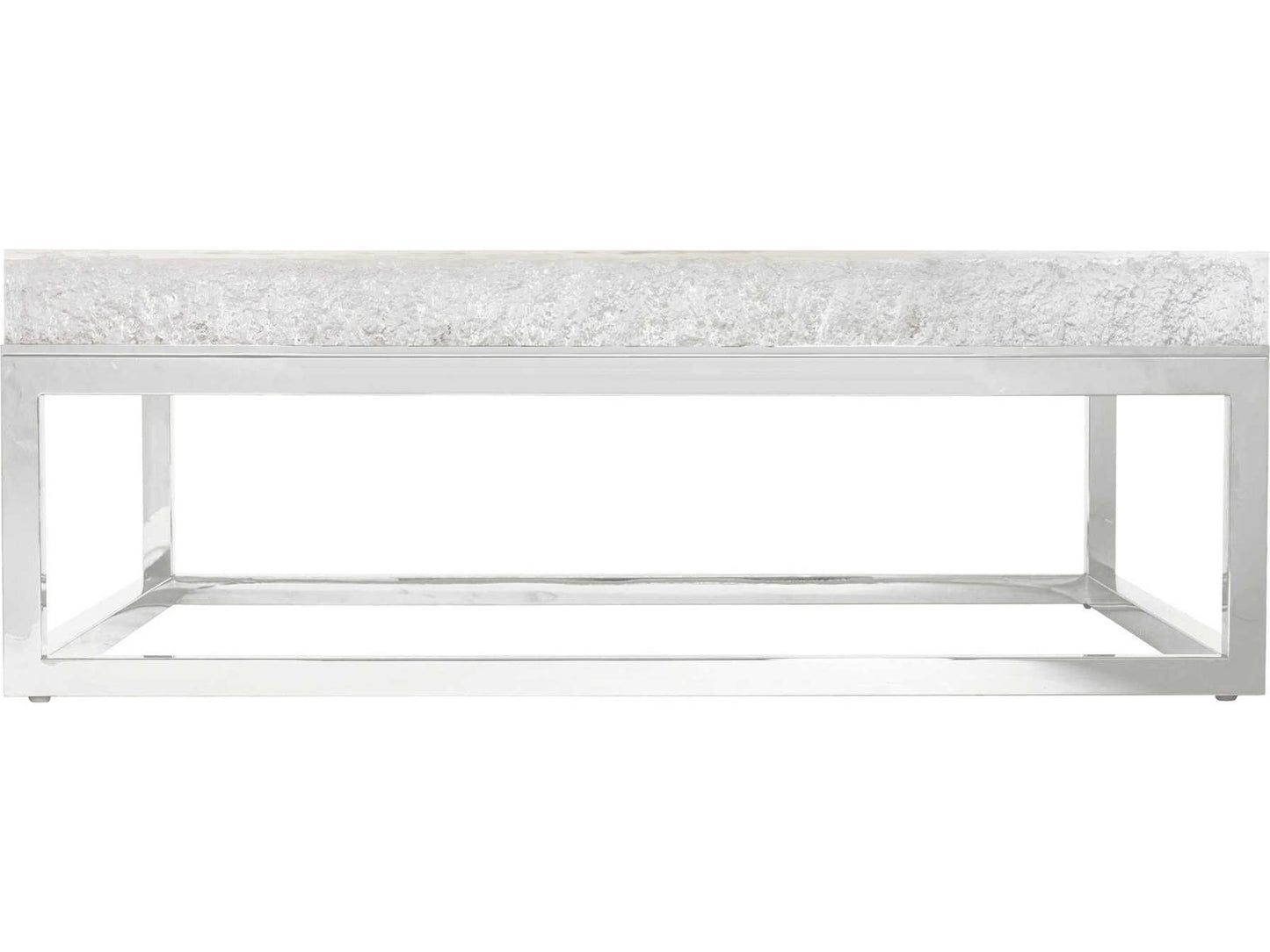 Interiors Arctic Square Coffee Table with Acrylic Top and Stainless Steel Base