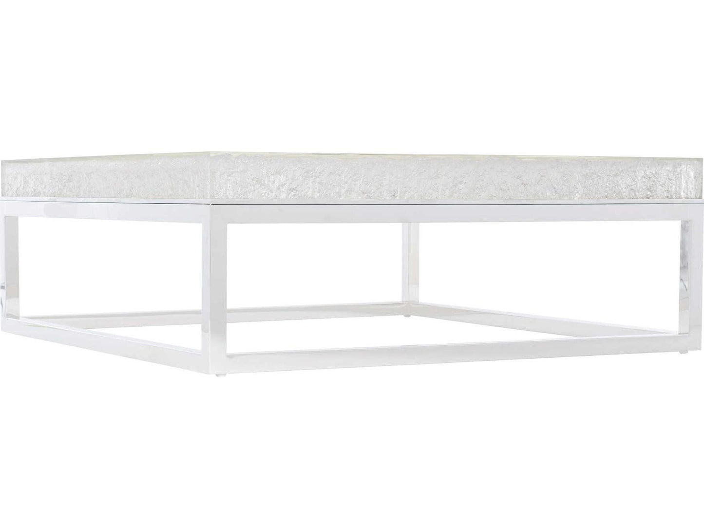 Interiors Arctic Square Coffee Table with Acrylic Top and Stainless Steel Base
