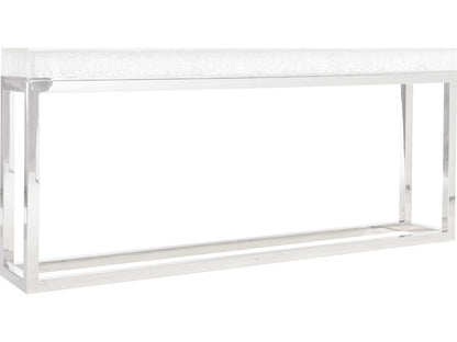 Arctic Console Table with Acrylic Top and Stainless Steel Base