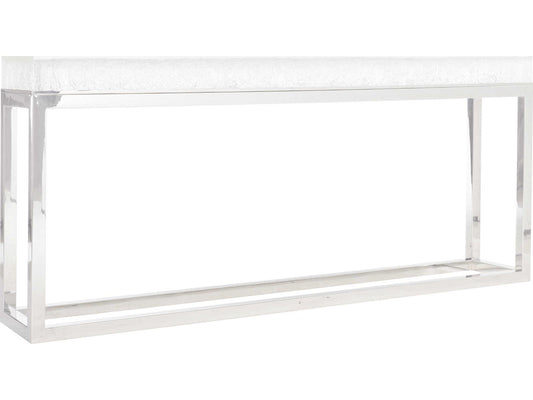 Arctic Console Table with Acrylic Top and Stainless Steel Base