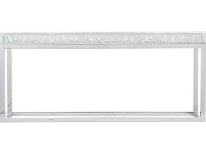Arctic Console Table with Acrylic Top and Stainless Steel Base