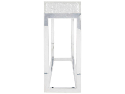 Arctic Console Table with Acrylic Top and Stainless Steel Base