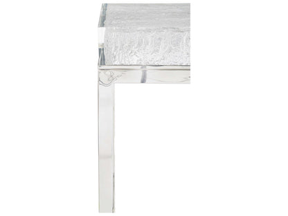 Arctic Console Table with Acrylic Top and Stainless Steel Base