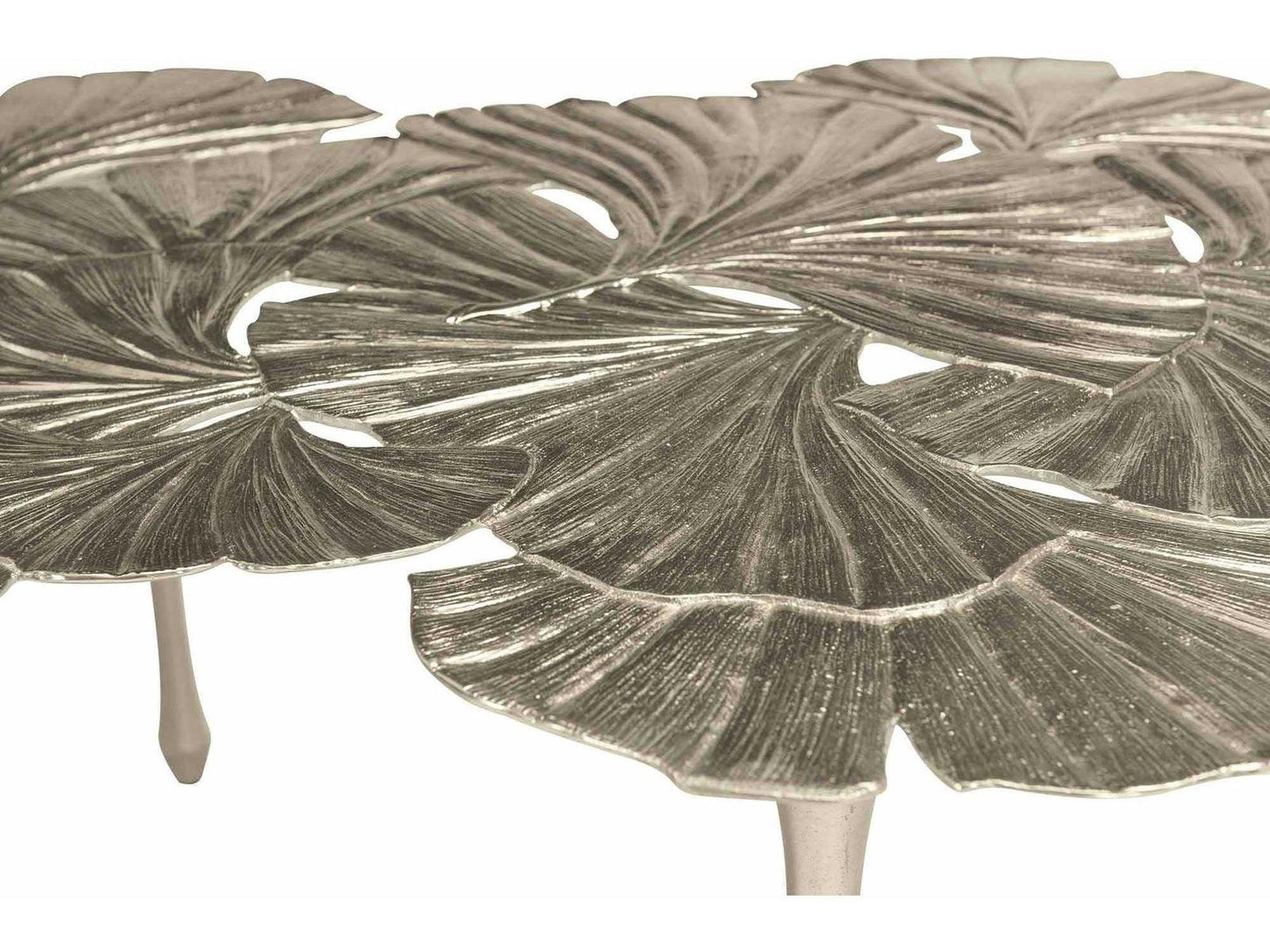 Annabella Rectangular Metal Cocktail Table in Satin Nickel