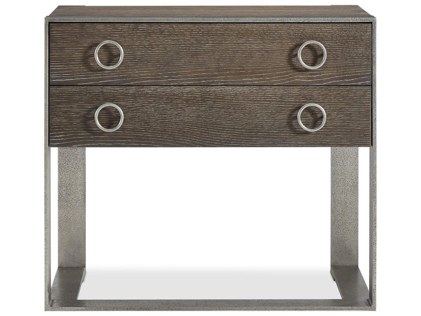 Interiors Dixon 2-Drawer Nightstand in Weathered Charcoal and Graphite