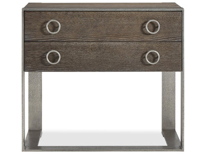 Interiors Dixon 2-Drawer Nightstand in Weathered Charcoal and Graphite