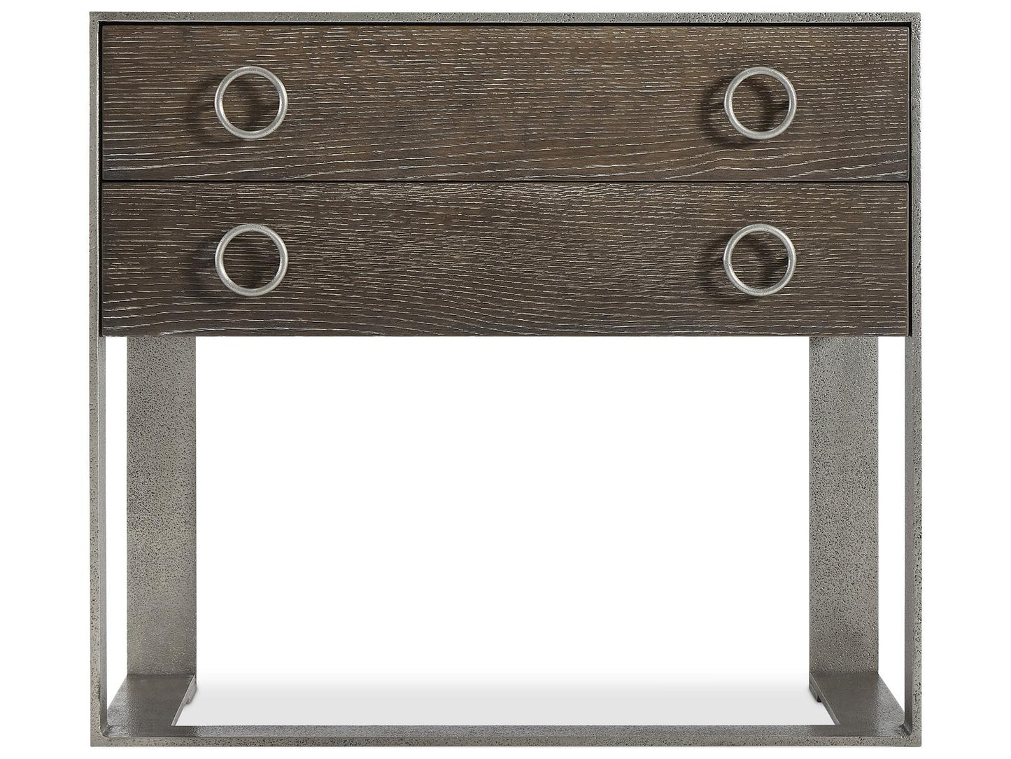 Interiors Dixon 2-Drawer Nightstand in Weathered Charcoal and Graphite