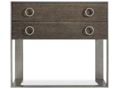 Interiors Dixon 2-Drawer Nightstand in Weathered Charcoal and Graphite