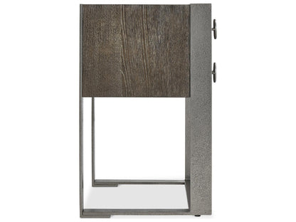 Interiors Dixon 2-Drawer Nightstand in Weathered Charcoal and Graphite