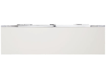 Interiors Parkhurst 7-Drawer Dresser in High Sheen White Lacquer with Stainless Steel