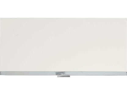 Parkhurst 2-Drawer Nightstand in High Sheen White Lacquer and Stainless Steel