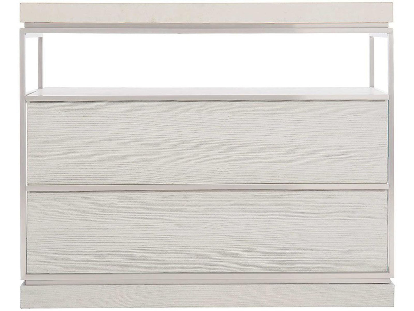 Bryne Scandinavian Minimalist Nightstand with White Marble Top