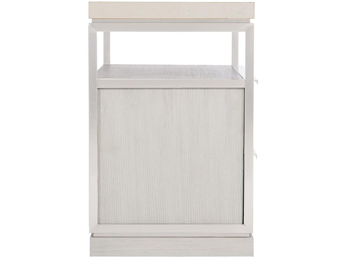 Bryne Scandinavian Minimalist Nightstand with White Marble Top