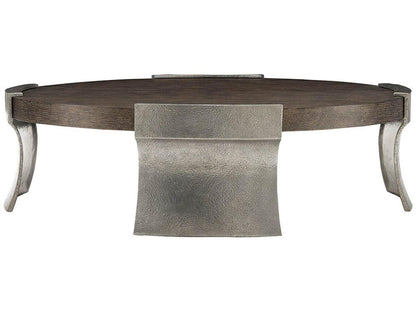 Interiors Gainsford Round Coffee Table in Weathered Charcoal and Graphite
