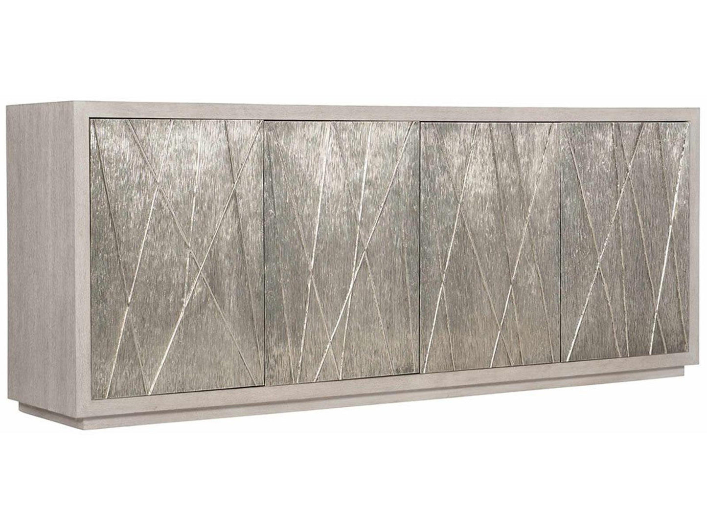 Valora Entertainment Credenza in Weathered Greige and Graphite