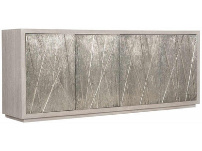 Valora Entertainment Credenza in Weathered Greige and Graphite