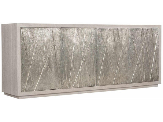 Valora Entertainment Credenza in Weathered Greige and Graphite