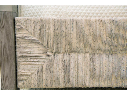 Interiors Palma King Size Canopy Bed with Rustic Gray Oak and Abaca