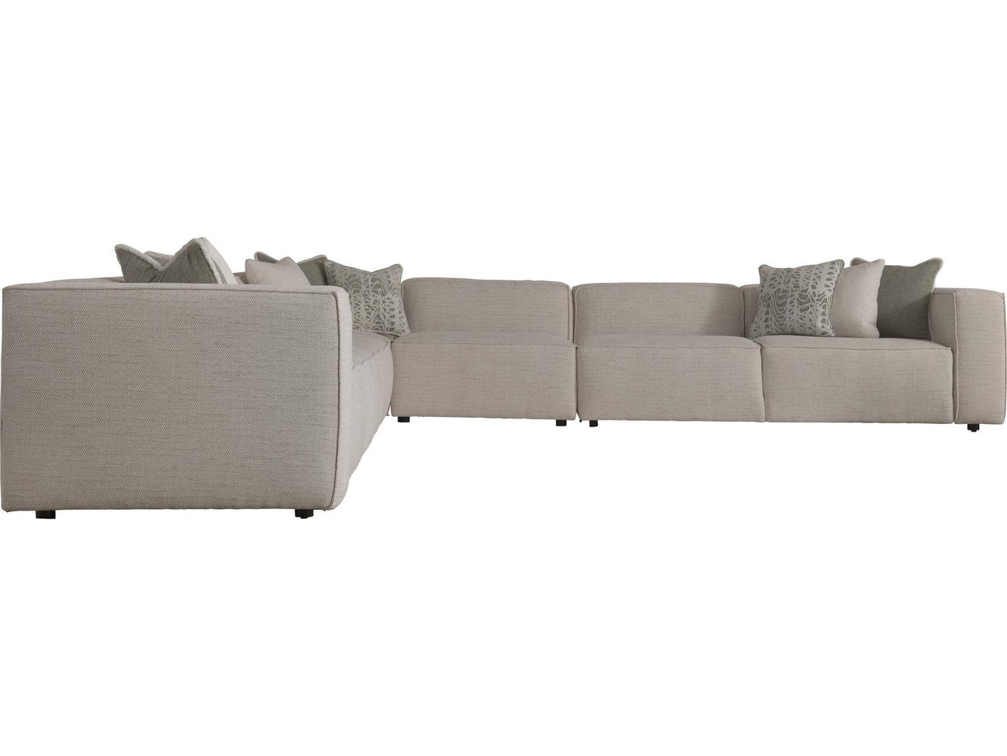 Plush Upholstered Sectional Sofa