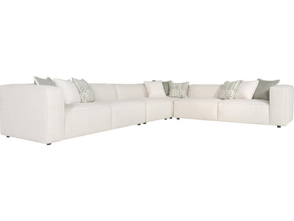 Bliss 4-Piece Modular Fabric Sectional Sofa in Cream