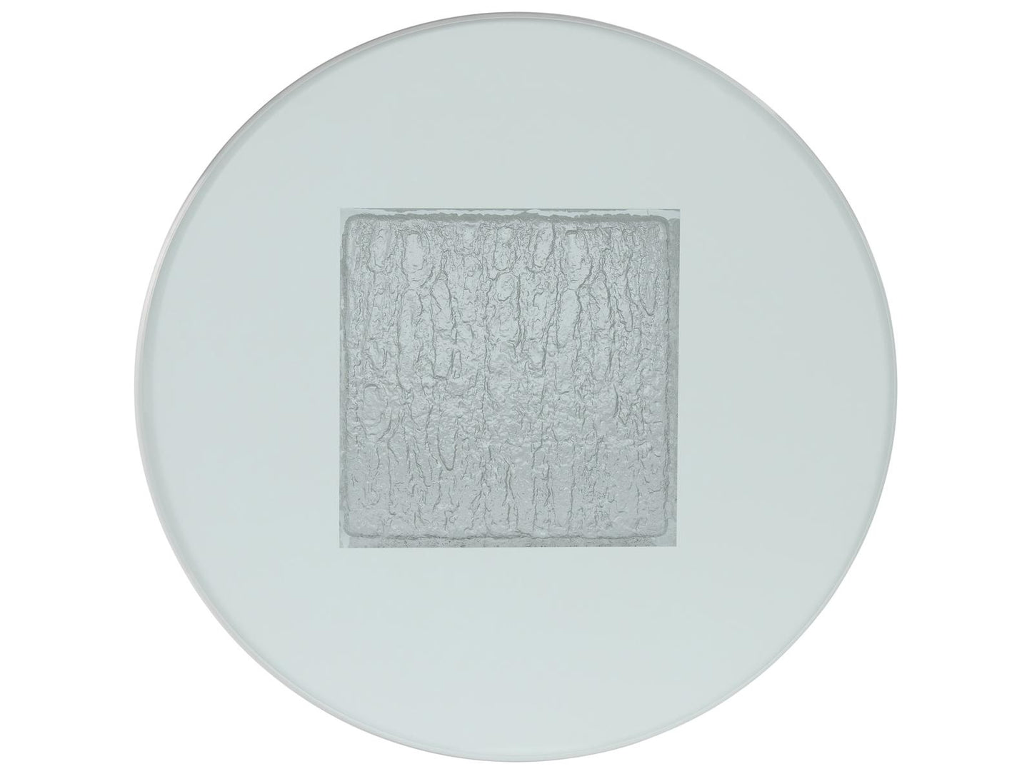 Arctic 54-Inch Round Dining Table with Glass Top and Acrylic Base