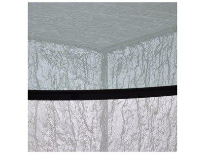 Arctic 54-Inch Round Dining Table with Glass Top and Acrylic Base