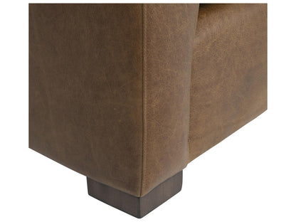 Ventura 5-Piece Modular Leather Sectional Sofa in Brown