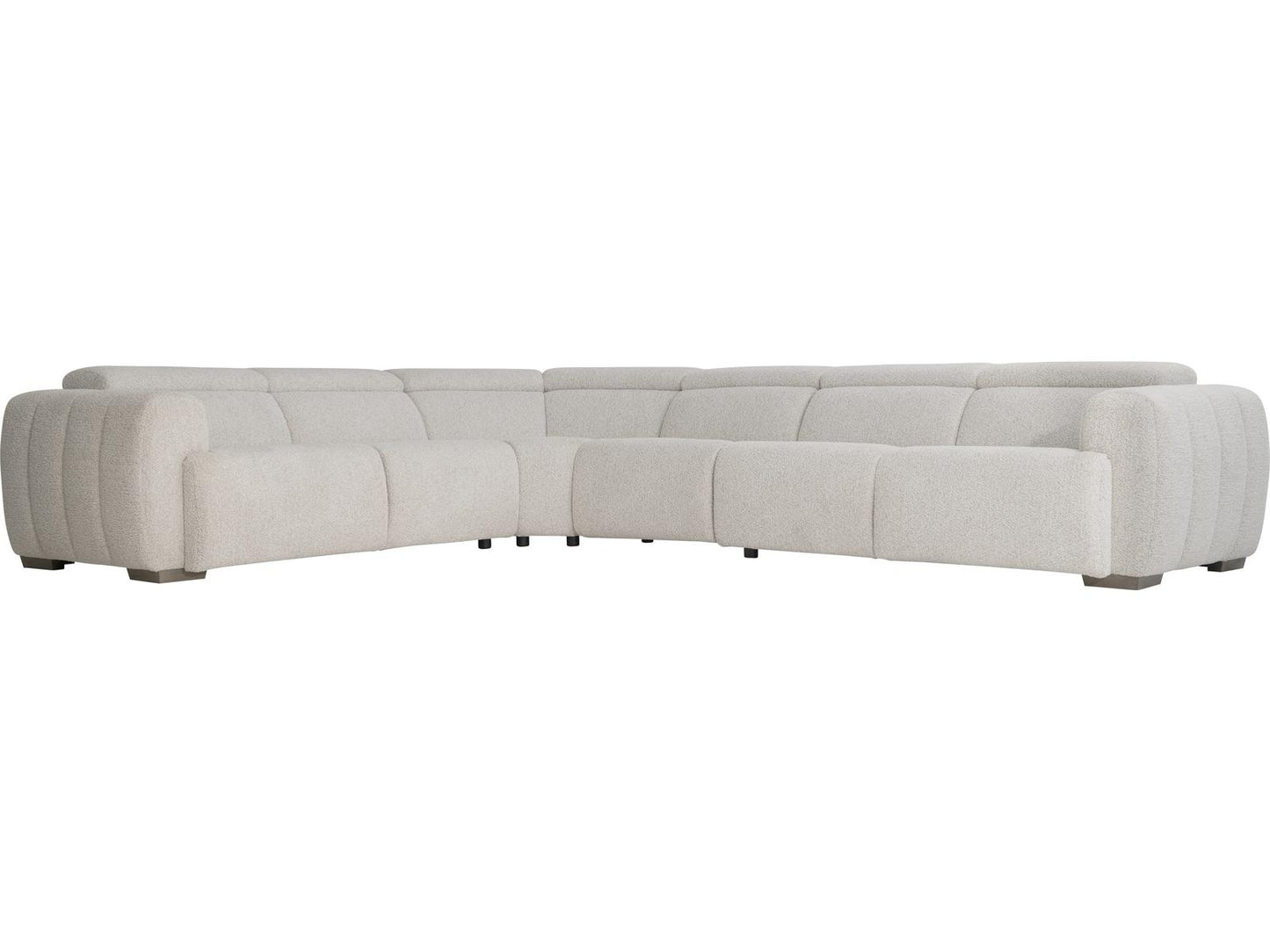 Aldo 5-Seat Power Motion Modular Fabric Sectional in Grey
